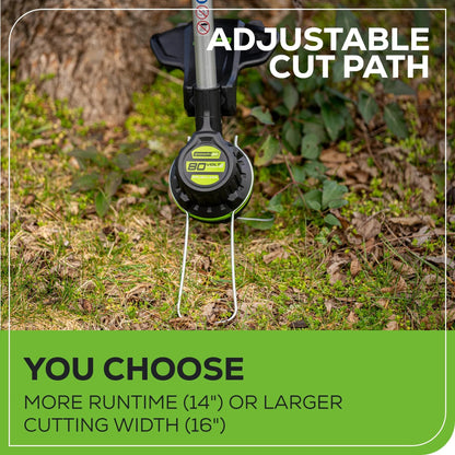 Greenworks 80V 16″ Brushless Cordless String Trimmer (2.0Ah Battery & Rapid Charger Included) – Variable Speed, .080 Dual Line Bump Feed & Lightweight for Yard, Garden & Lawn Grass 🍁 All In One Marketplace Canada