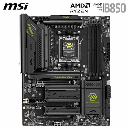 MSI MAG B850 Tomahawk MAX WiFi Gaming Motherboard (AMD Ryzen 9000/8000/7000 Series Processors, AM5, DDR5, PCIe 4.0, M.2, SATA 6Gb/s, USB 3.2 Gen 2, HDMI/DP, Wi-Fi 7, Bluetooth 5.3, 2.5Gbps LAN, ATX) 🍁 All In One Marketplace Canada
