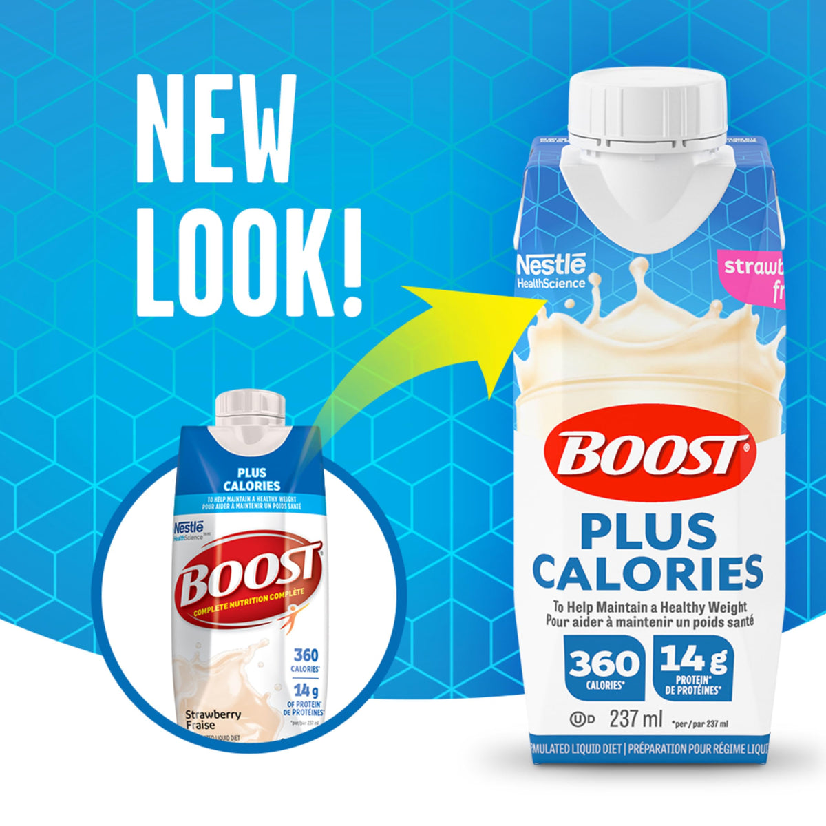 BOOST PLUS Complete Nutrition Drink, Strawberry, 6x237ml Bottles, Case Pack of 4, Packaging May Vary 🍁 All In One Marketplace Canada