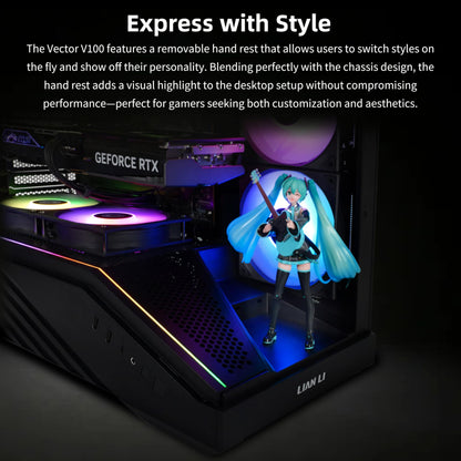Lian Li Vector V100 ATX Mid-Tower PC Case with 4 ARGB PWM Fans, Black 🍁 All In One Marketplace Canada
