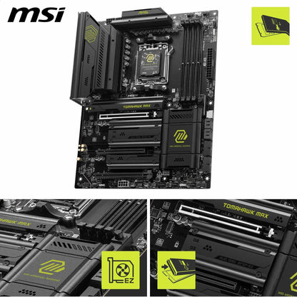 MSI MAG B850 Tomahawk MAX WiFi Gaming Motherboard (AMD Ryzen 9000/8000/7000 Series Processors, AM5, DDR5, PCIe 4.0, M.2, SATA 6Gb/s, USB 3.2 Gen 2, HDMI/DP, Wi-Fi 7, Bluetooth 5.3, 2.5Gbps LAN, ATX) 🍁 All In One Marketplace Canada