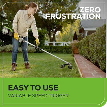 Greenworks 80V 16″ Brushless Cordless String Trimmer (2.0Ah Battery & Rapid Charger Included) – Variable Speed, .080 Dual Line Bump Feed & Lightweight for Yard, Garden & Lawn Grass 🍁 All In One Marketplace Canada