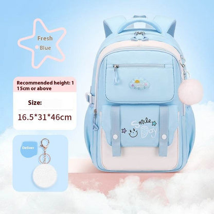 Water-Resistant Large Capacity Girls School Backpack – Oxford Cloth Kids Bag