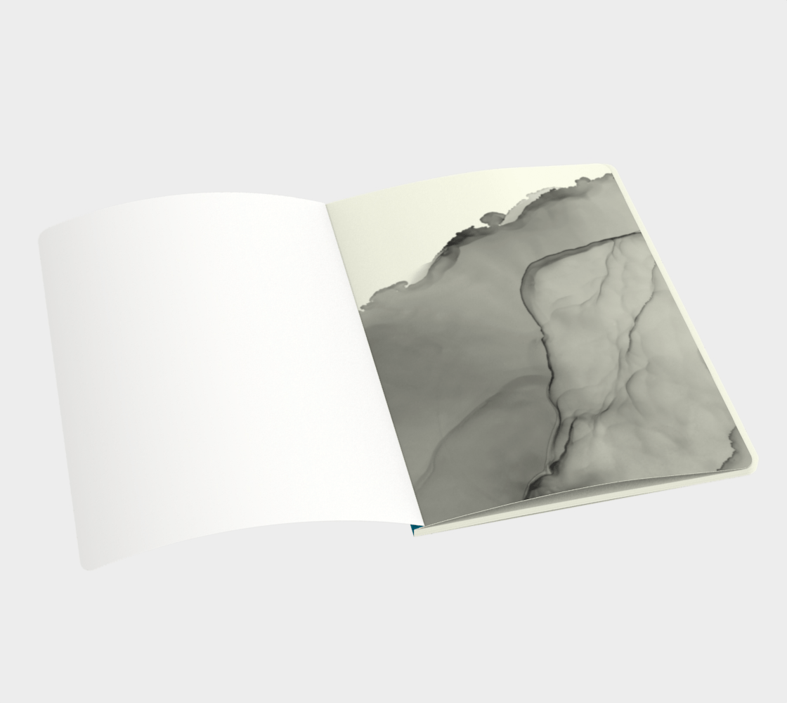 Large Notebook Blue Ink Wave - Perfect for Creative Minds
