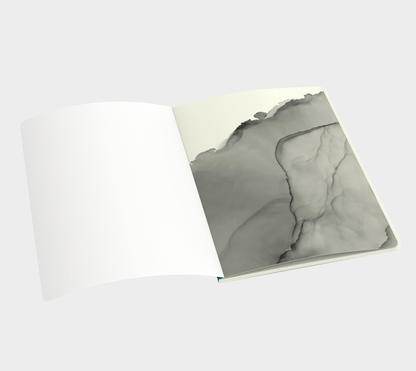 Large Notebook Blue Ink Wave - Perfect for Creative Minds