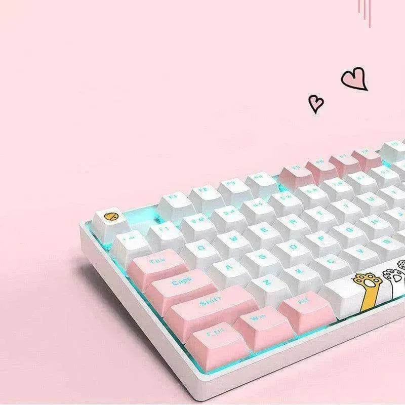 87 Key Rgb Light Effect Green Axis Portable Mechanical Keyboard