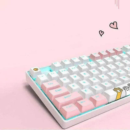 87 Key Rgb Light Effect Green Axis Portable Mechanical Keyboard