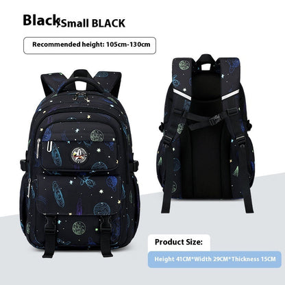 Kids Starry Sky School Backpack – Spine Support, Waterproof Oxford Cloth (Grades 5–9)