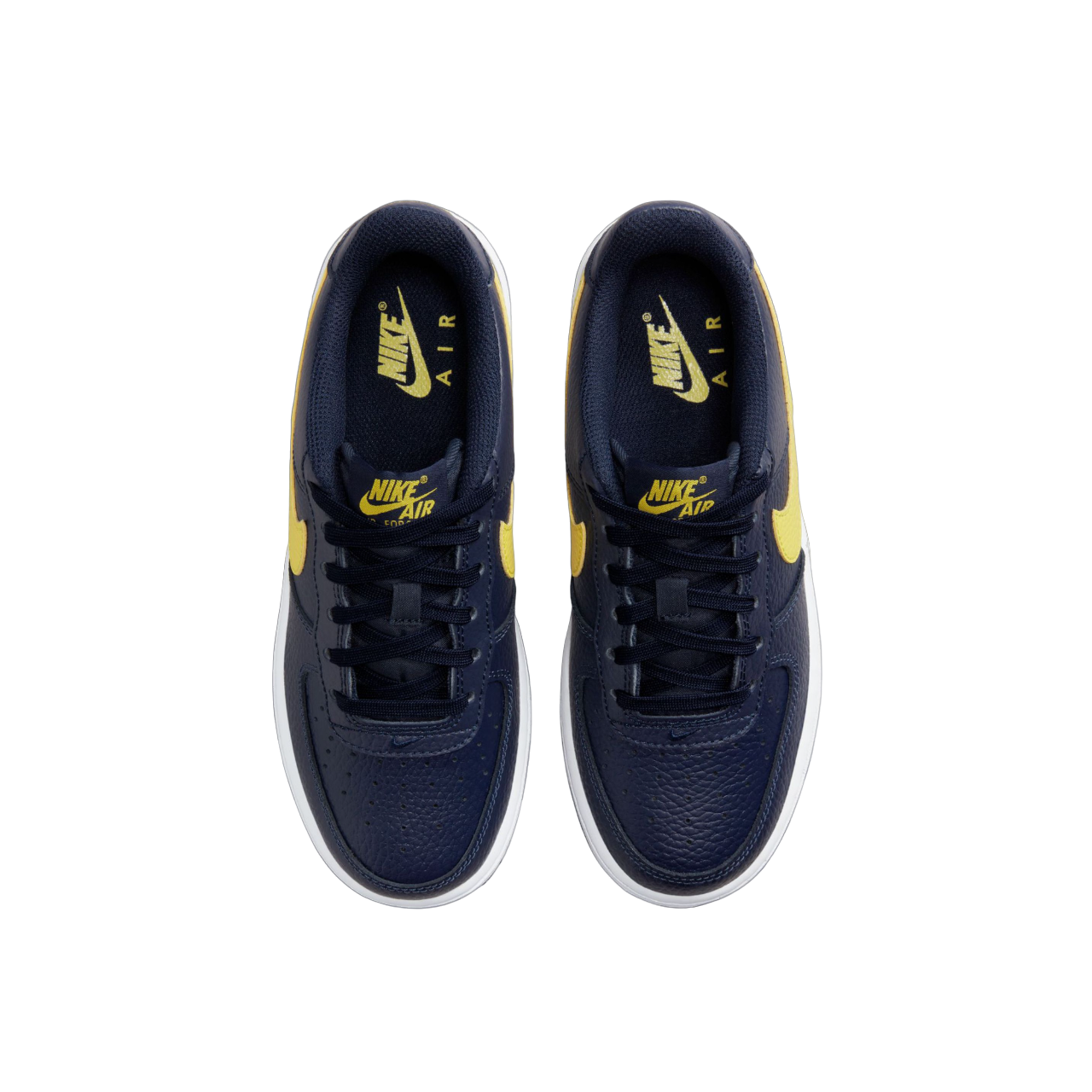 Nike 'Air Force 1' Shoes - Obsidian/Opti Yellow (GS)