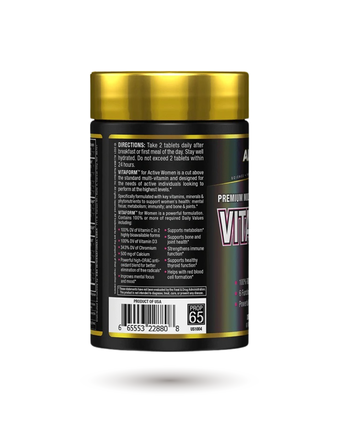 ALLMAX Vitaform Multivitamin Women for Optimal Health and Wellness