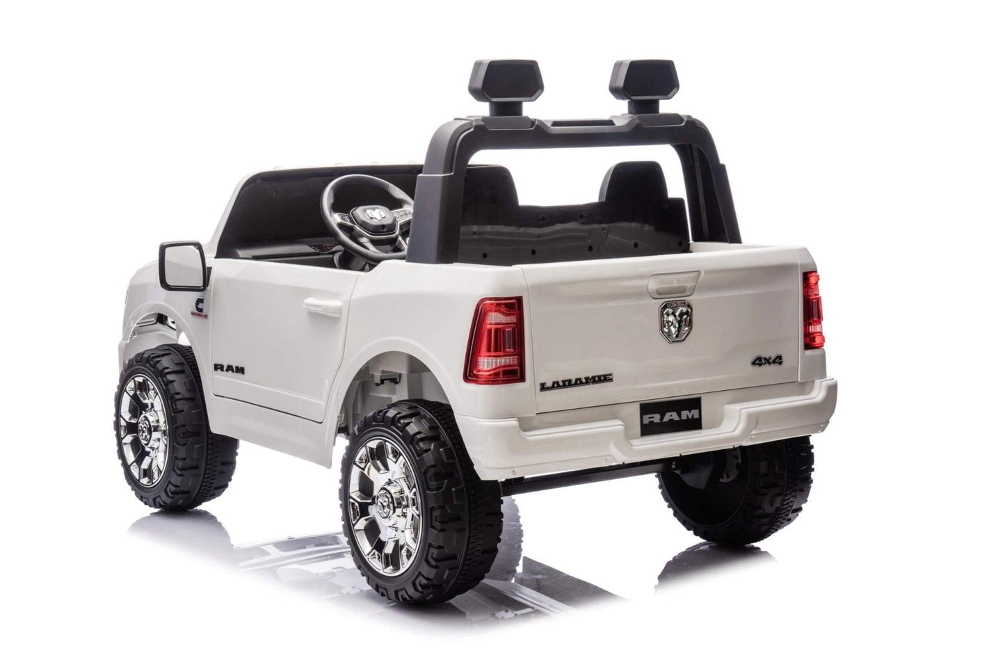 White Complete Edition XXL 2-Seater 4x4 RAM 3500 Ride-On Truck