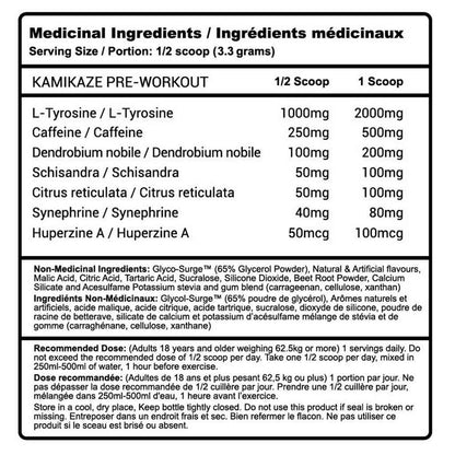 Advanced Genetics KAMIKAZE (Pre-Workout), 60 Servings