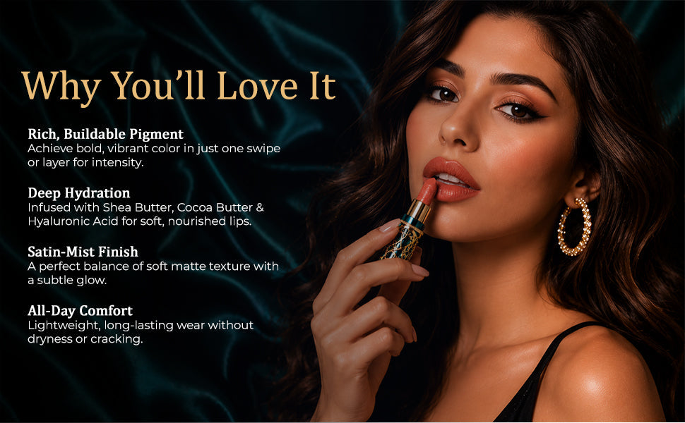 Soft Mist Satin Lipstick Set – 5 in1  Bold Shades