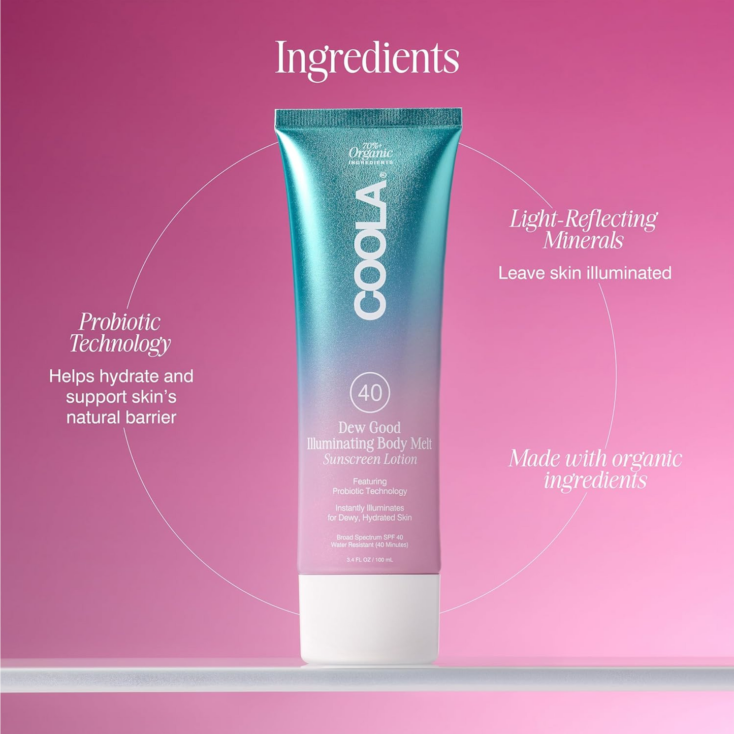 COOLA Dew Good Illuminating Body Melt Lotion