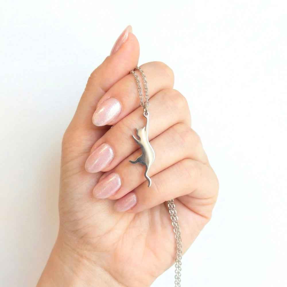 Hang In There Kitty Pendant | Necklace