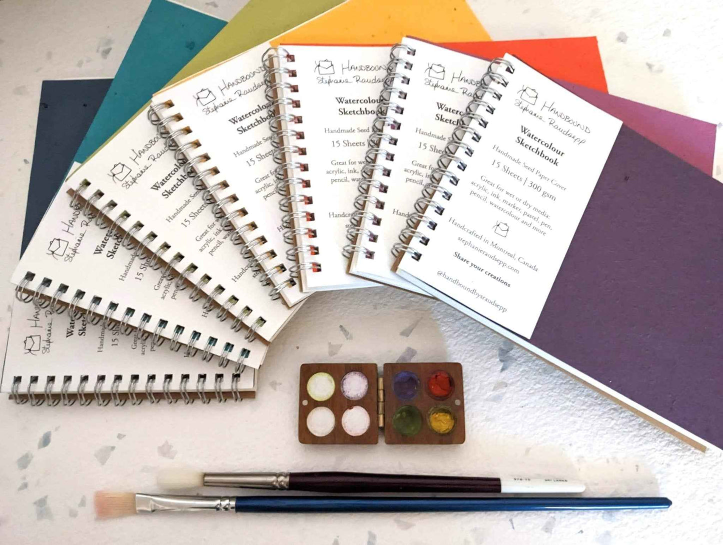 Small Plantable Watercolor Sketchbooks for Eco-Friendly Art