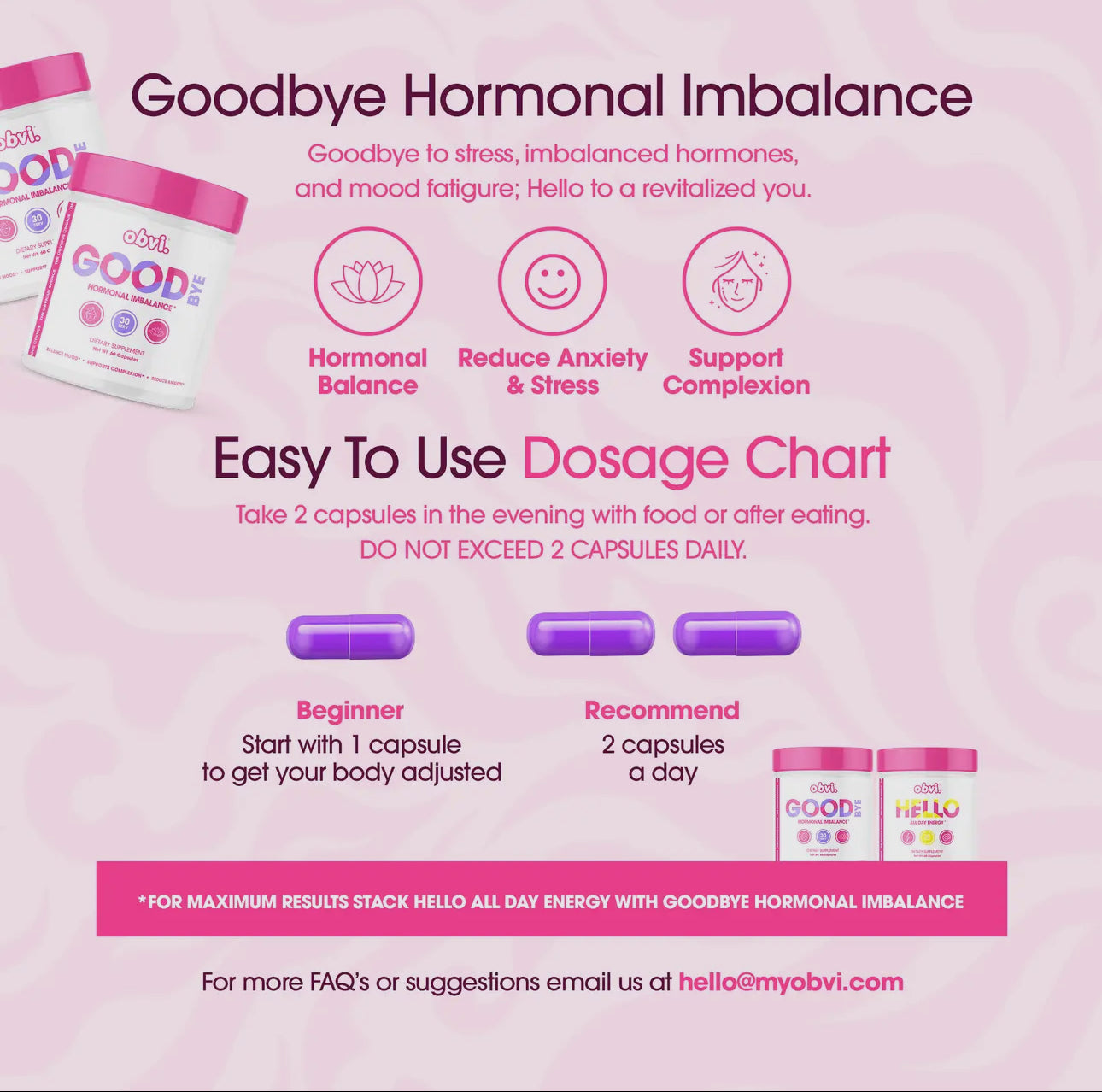 Obvi. Good Bye Hormone Balance Supplements