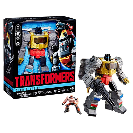 Transformers Dinobot Grimlock and Autobot Wheelie - Studio Series The Transformers: The Movie