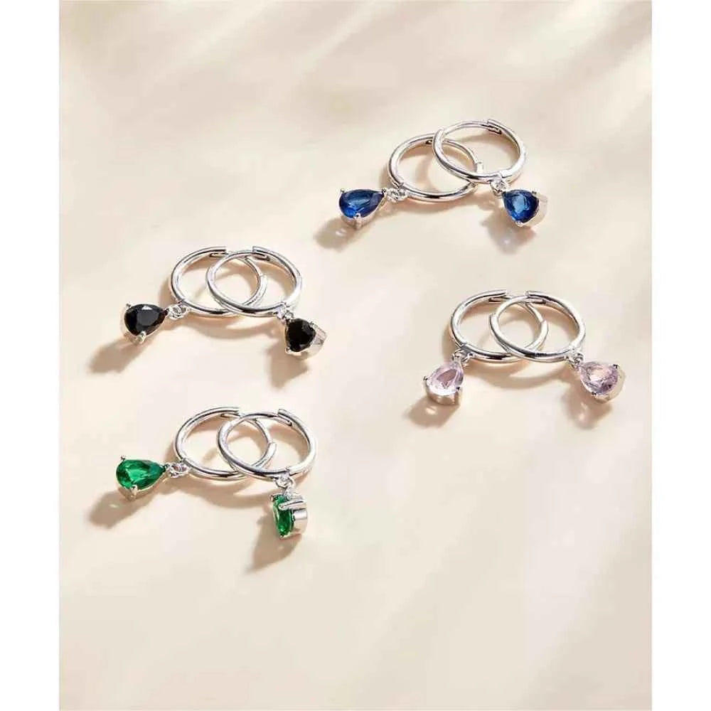 Exquisite Ishwar Water Drop Earrings | 925 Sterling Silver | 4 Colors | Statement Jewelry Sce1018