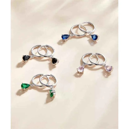 Exquisite Ishwar Water Drop Earrings | 925 Sterling Silver | 4 Colors | Statement Jewelry Sce1018