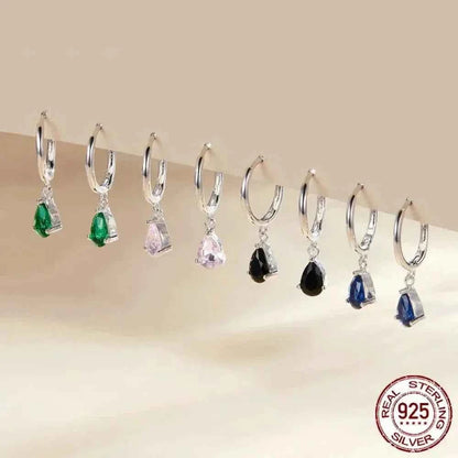 Exquisite Ishwar Water Drop Earrings | 925 Sterling Silver | 4 Colors | Statement Jewelry Sce1018