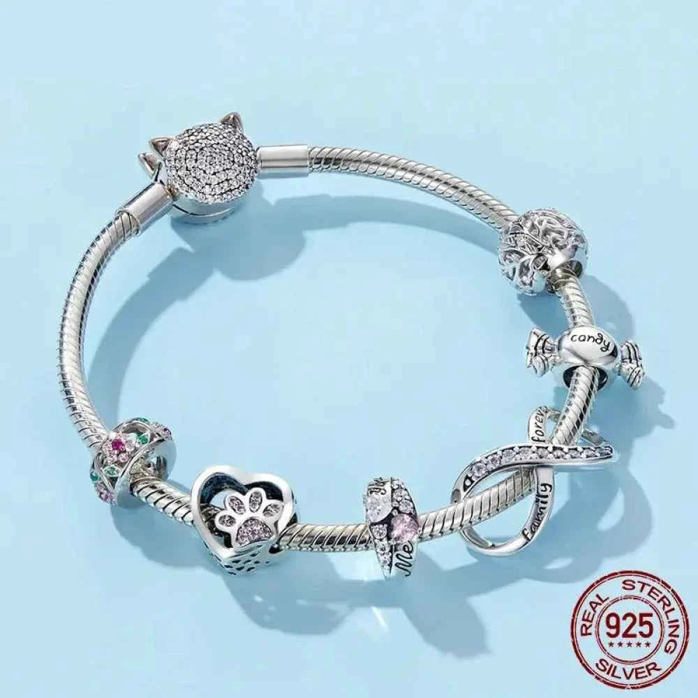 Dazzle in Elegance with 925 Sterling Silver CZ Beads for Bracelets & Bangles