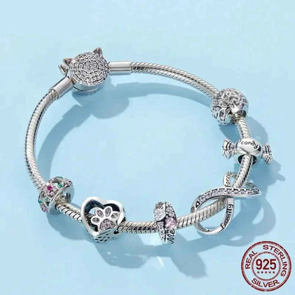 Dazzle in Elegance with 925 Sterling Silver CZ Beads for Bracelets & Bangles