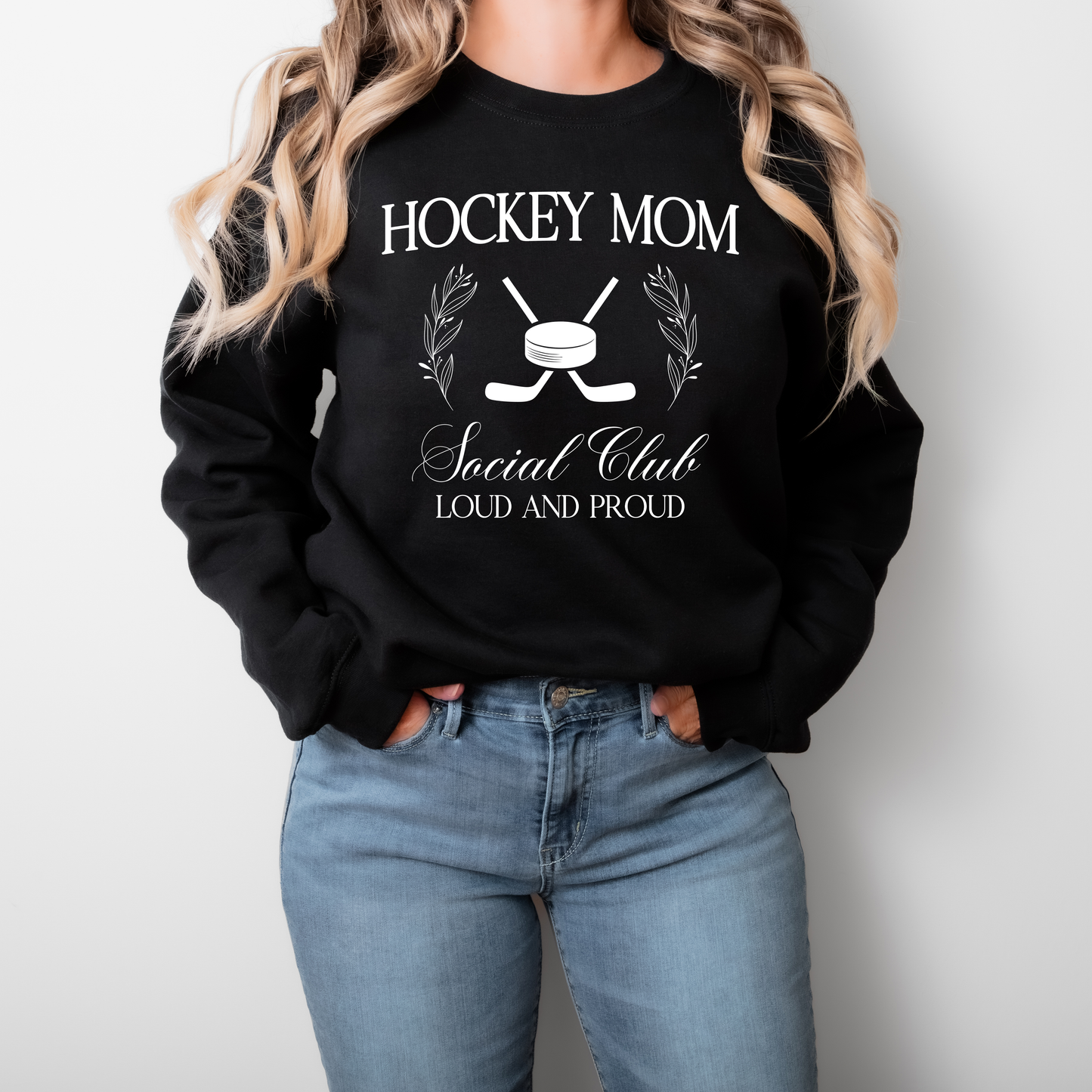 Hockey Mom Crewneck Sweatshirt - Loud and Proud Unisex Design