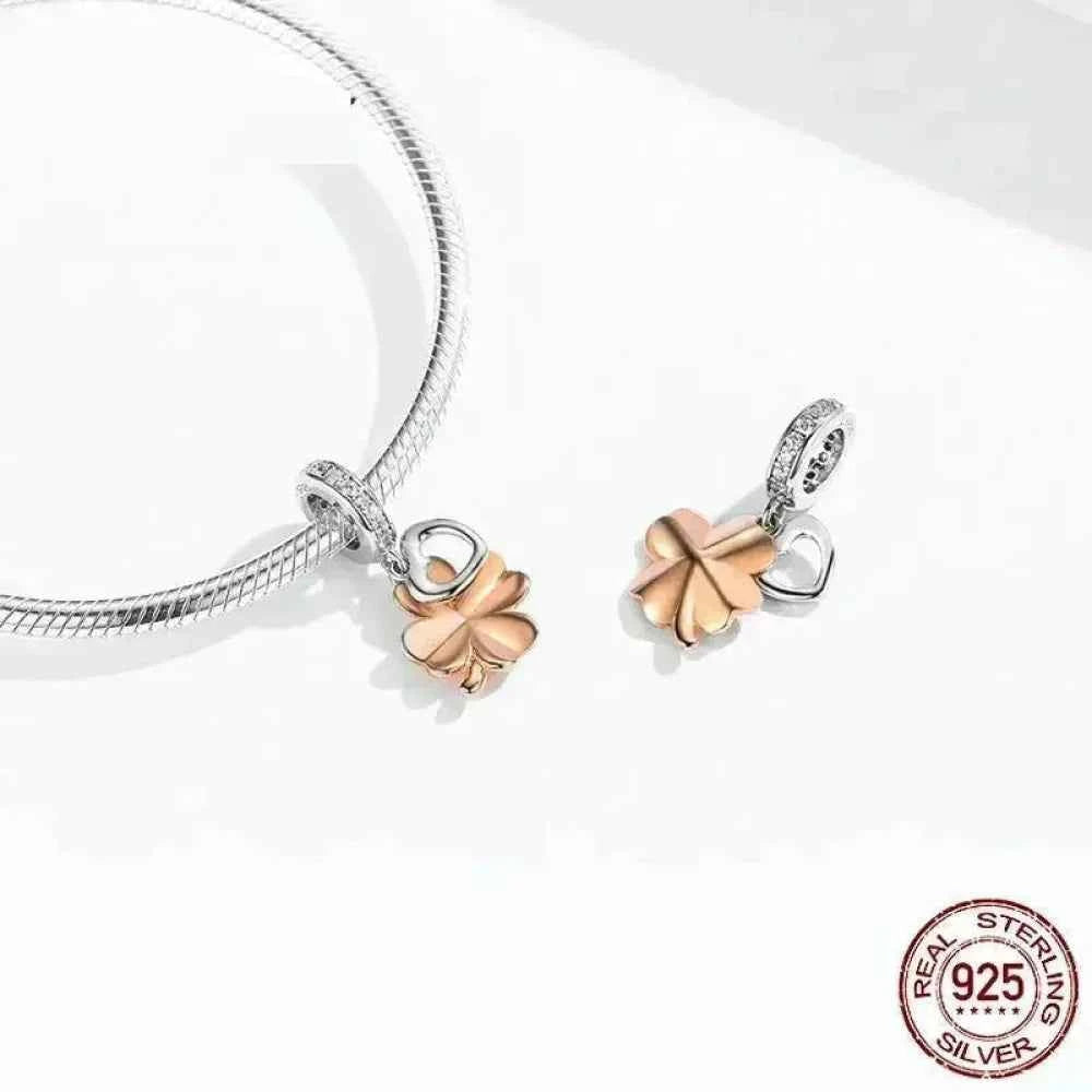 925 Sterling Silver Gardon Lucky Clover Charm - Scc1238