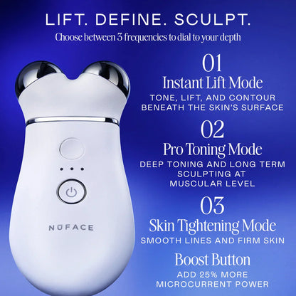 NuFACE Trinity+ Smart Advanced Facial Toning Kit - Microcurrent Device for Lifted, Toned & Sculpted Skin