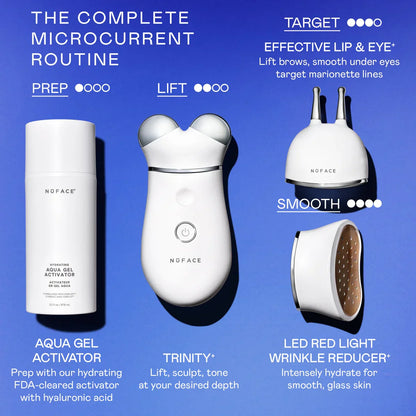 NuFACE Trinity+ Smart Advanced Facial Toning Kit - Microcurrent Device for Lifted, Toned & Sculpted Skin