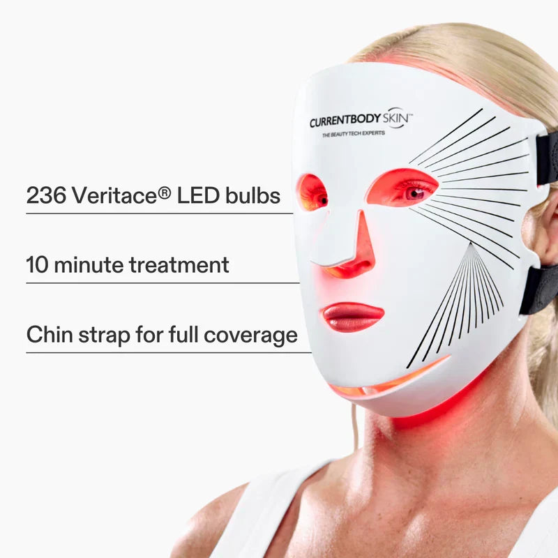 CurrentBody Skin LED Light Therapy Mask Series 2 - Red & Near-Infrared Light Therapy for Anti-Aging & Wrinkle Reduction