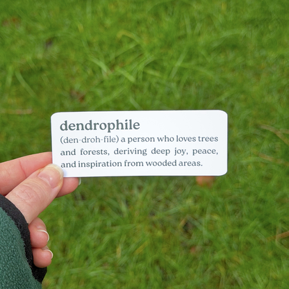 Dendrophile Definition Sticker - Unique Nature Lover Decal for Eco Enthusiasts