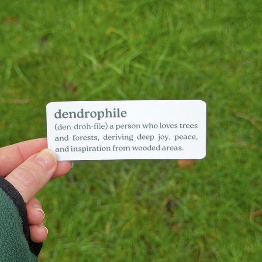 Dendrophile Definition Sticker - Unique Nature Lover Decal for Eco Enthusiasts