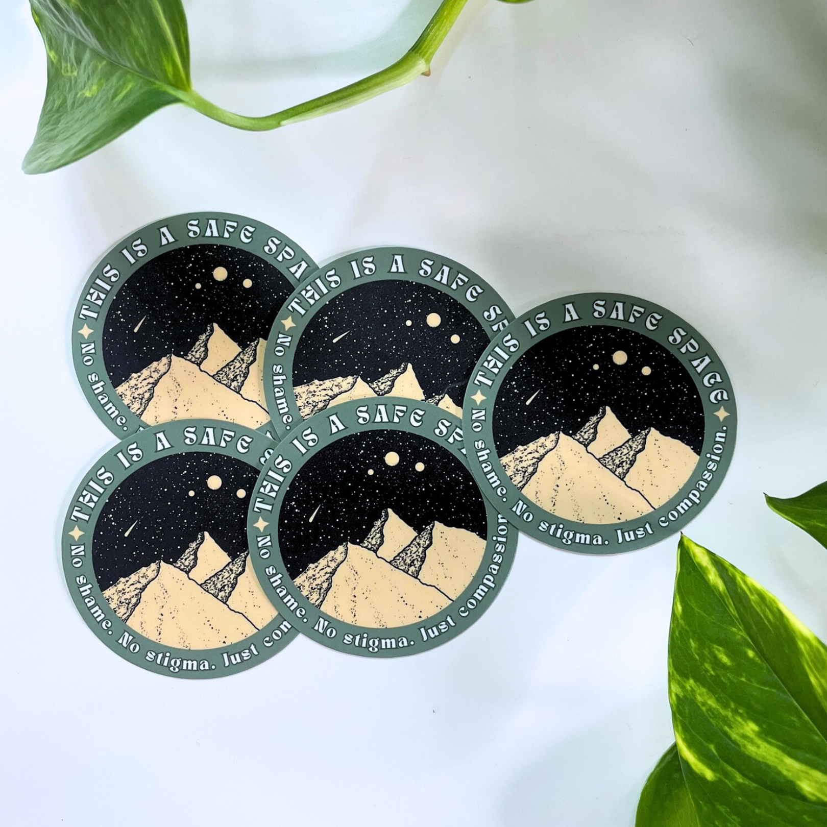 Safe Space Mental Health Sticker for Empowerment and Support
