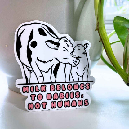 Milk Belongs to Babies, Not Humans - Vegan Baby Milk Sticker
