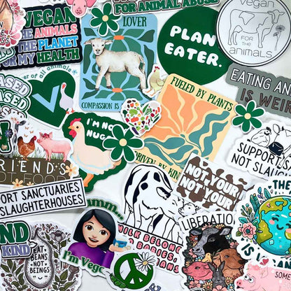 Vegan Stickers Pack for Eco-Friendly Enthusiasts