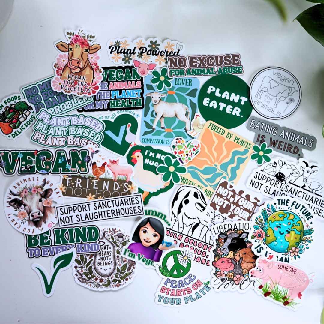 Vegan Stickers Pack for Eco-Friendly Enthusiasts