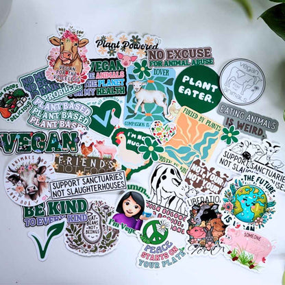 Vegan Stickers Pack for Eco-Friendly Enthusiasts