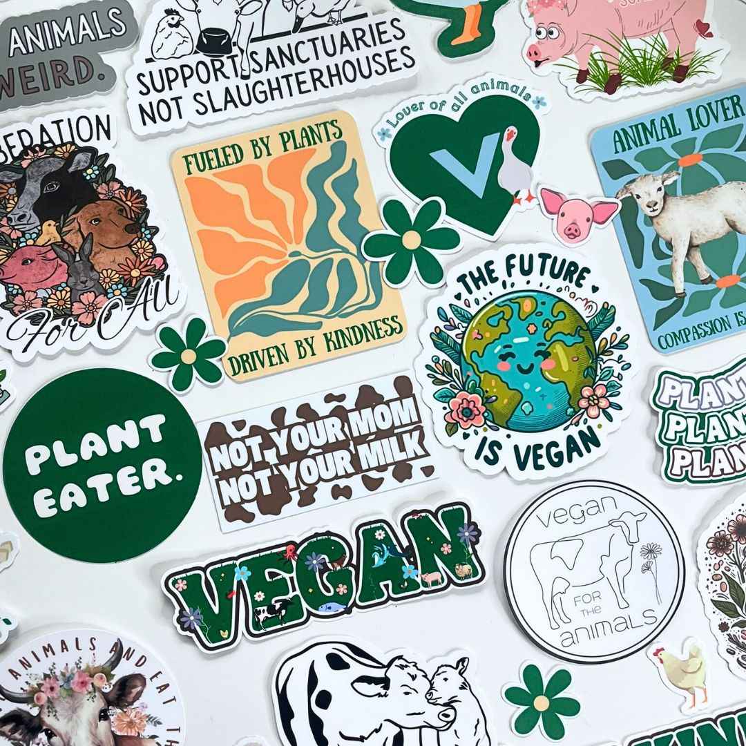 Vegan Stickers Pack for Eco-Friendly Enthusiasts