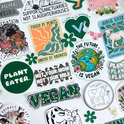 Vegan Stickers Pack for Eco-Friendly Enthusiasts