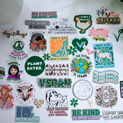 Vegan Stickers Pack for Eco-Friendly Enthusiasts