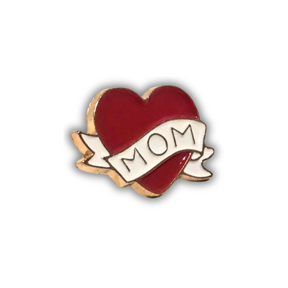 Mom Heart Tattoo Pin | Collectible Enamel Pin for Moms