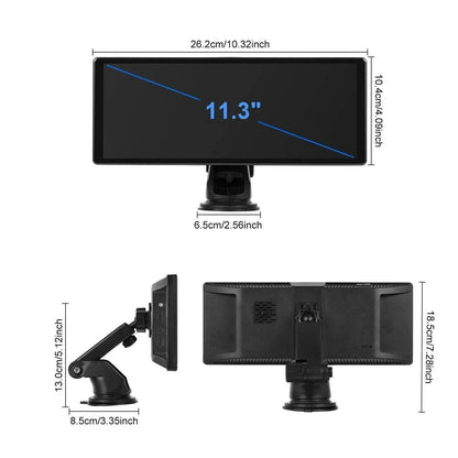 11.3" Smart HD Touchscreen Car Display, Android 13 Wireless CarPlay & Android Auto, Bluetooth, FM Transmitter, Reverse Camera Support