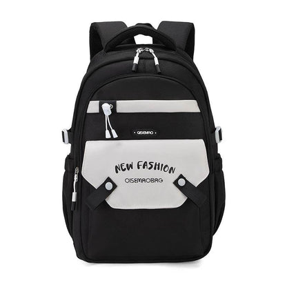 Colorful Contrast Schoolbag – Trendy Backpack for Students