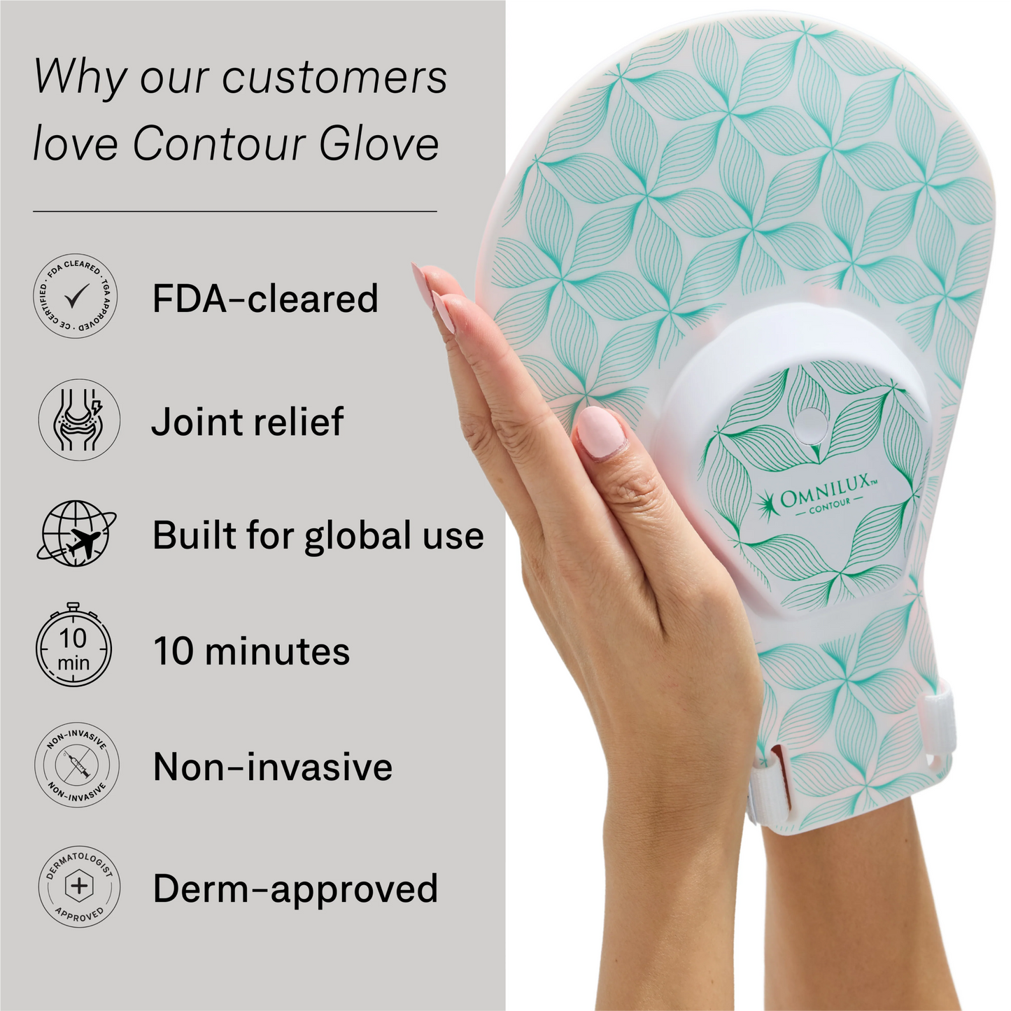 Omnilux Clear + Contour Glove Bundle