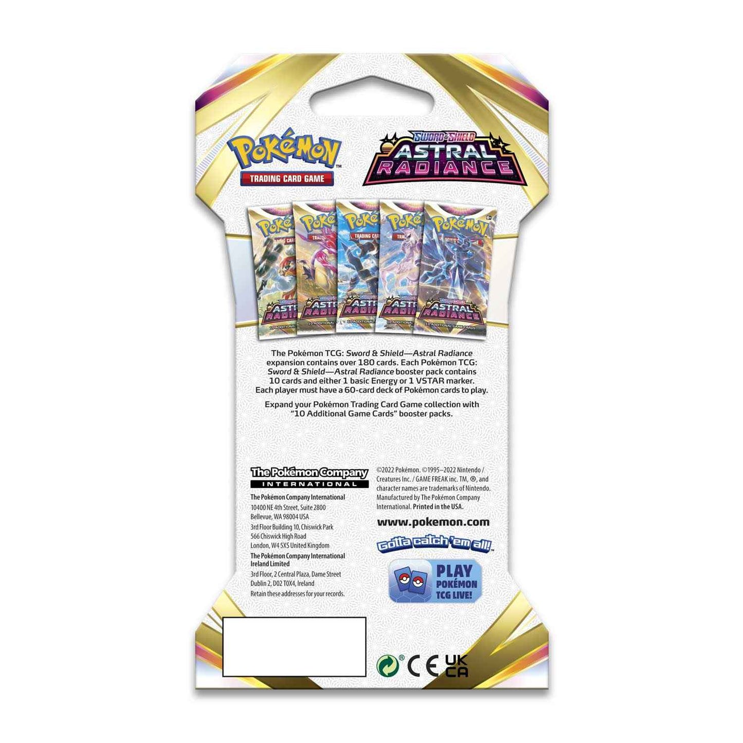 Pokémon - Sword & Shield - Astral Radiance - Sleeved Booster Pack