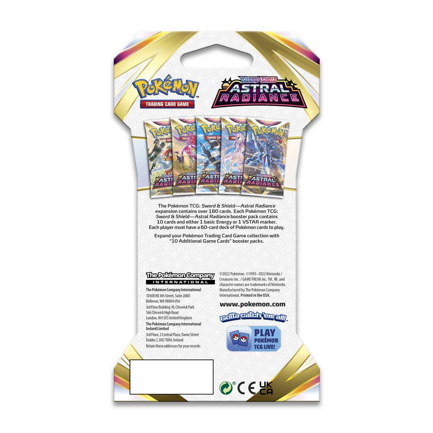 Pokémon - Sword & Shield - Astral Radiance - Sleeved Booster Pack