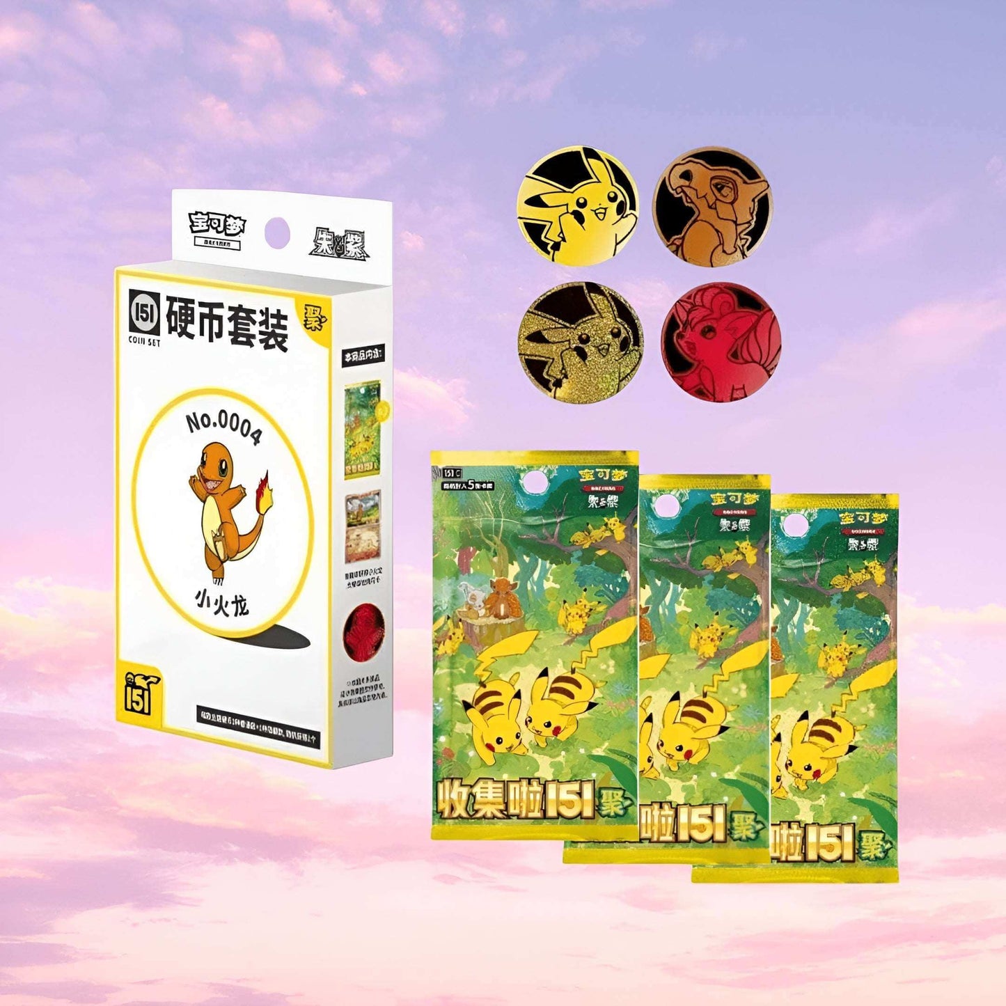Pokemon Chinese Collect 151 Gathering Coin Set (Random)