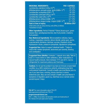 Progressive PERFECT PROBIOTIC 60 BILLION, 60 VCaps (Extra Strength)
